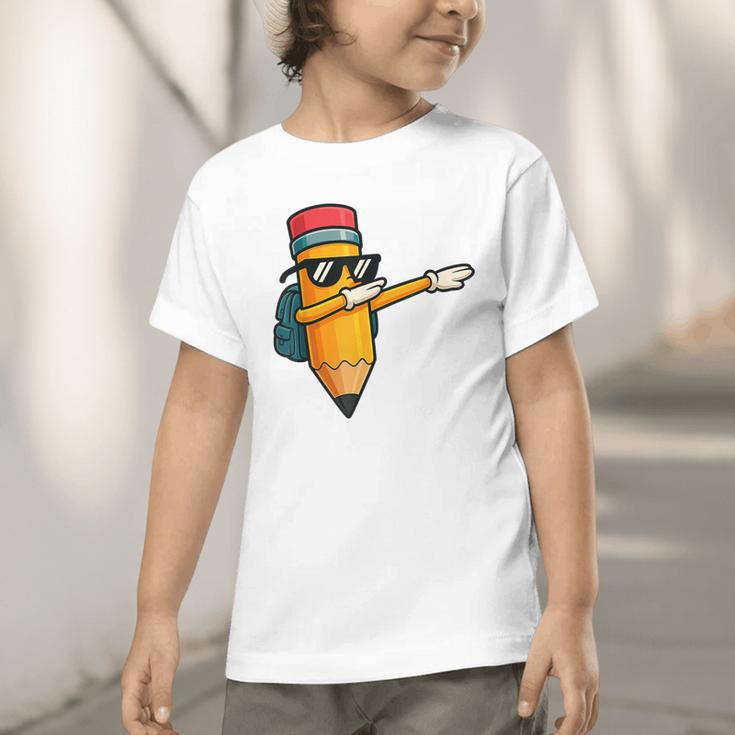 Dabbing Pencil Dancing Back To School First Day Student Boys Graphic Toddler T-Shirt Dabbing Pencil Dancing Back To School First Day Student Boys Graphic Toddler T-Shirt