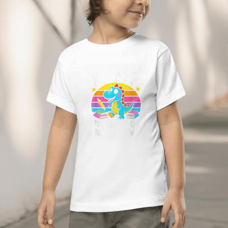 Dino Preschool Here I Come Cute Back To School Graphic Toddler T-Shirt