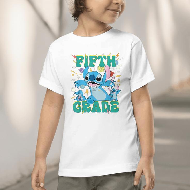Disney Stitch Fifth Grade Back To School 1st Day Of School Graphic Toddler T-Shirt
