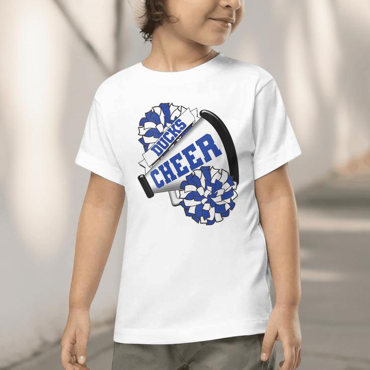Ducks Cheer Back To School Cheerleading Spirit B Graphic Toddler T-Shirt Ducks Cheer Back To School Cheerleading Spirit B Graphic Toddler T-Shirt