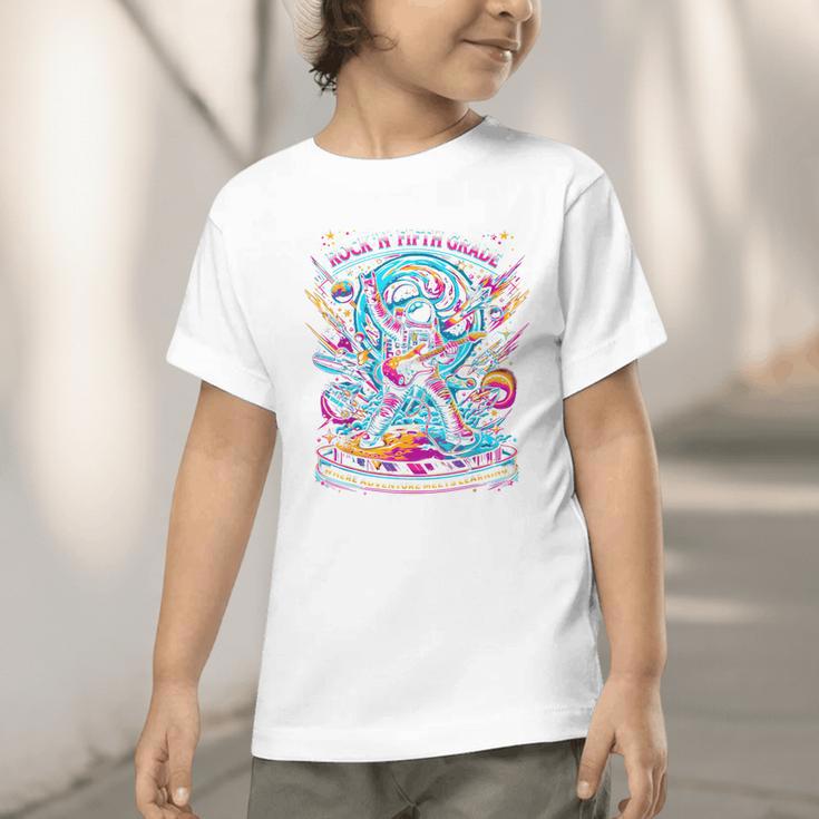 Fifth Grade Back To School Space Rocket Astronaut Graphic Toddler T-Shirt