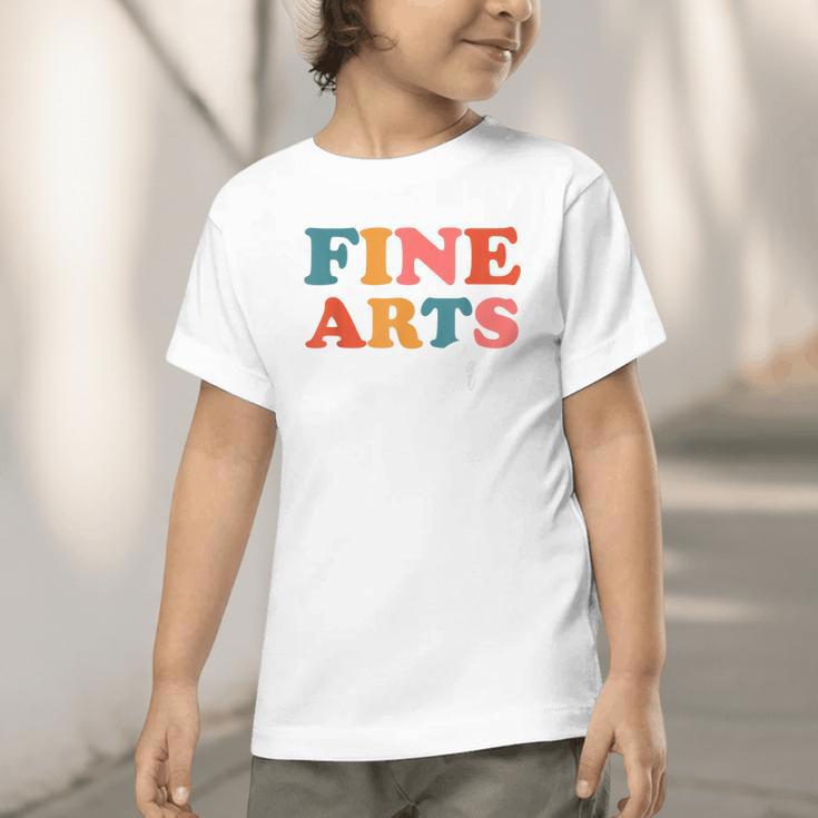 Fine Arts Squad Boho Cute Back To School Fine Arts Graphic Toddler T-Shirt