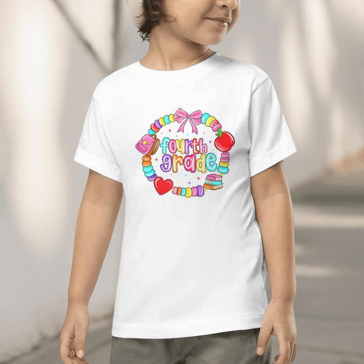 First Day Of 4th Grade Friendship Bracelet Back To School Graphic Toddler T-Shirt