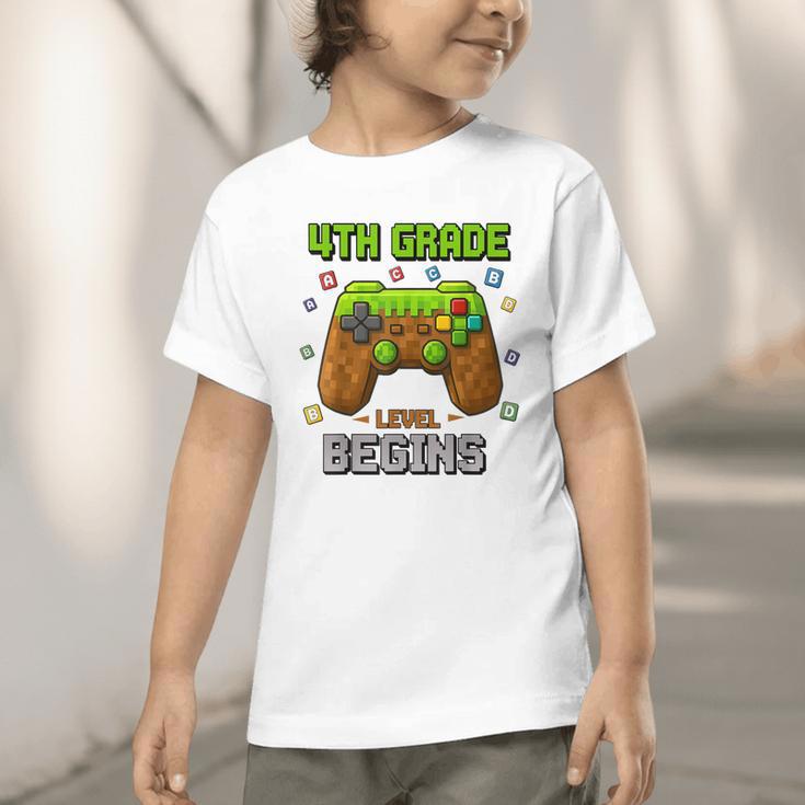 First Day Of 4th Grade Level Begins Back To School Boy Graphic Toddler T-Shirt First Day Of 4th Grade Level Begins Back To School Boy Graphic Toddler T-Shirt