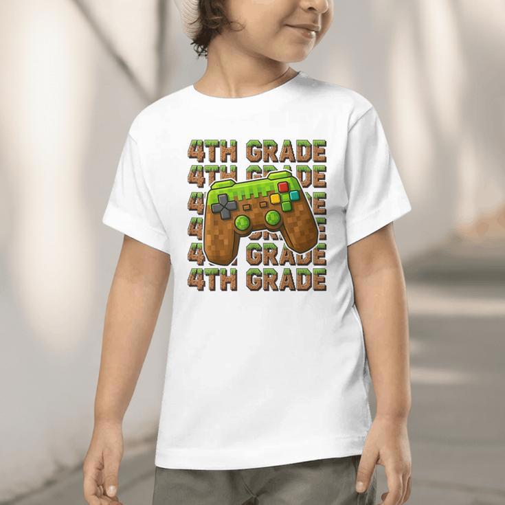 First Day Of 4th Grade Level Begins Back To School Girl Boy Graphic Toddler T-Shirt First Day Of 4th Grade Level Begins Back To School Girl Boy Graphic Toddler T-Shirt