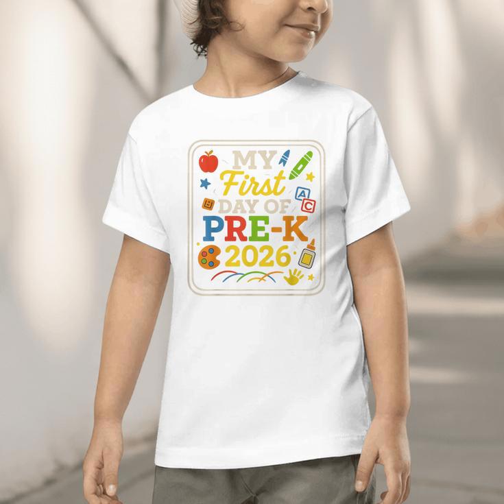 My First Day Of Pre-K 2026 Back To School Kids Graphic Toddler T-Shirt My First Day Of Pre-K 2026 Back To School Kids Graphic Toddler T-Shirt