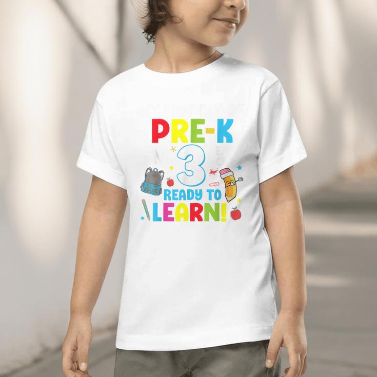 My First Day Of Pre-k Back To School Preschool Girls Boys Graphic Toddler T-Shirt