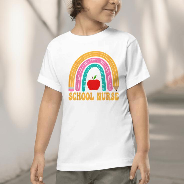 First Day Of School Nurse Back To School Rainbow Pencil Graphic Toddler T-Shirt First Day Of School Nurse Back To School Rainbow Pencil Graphic Toddler T-Shirt