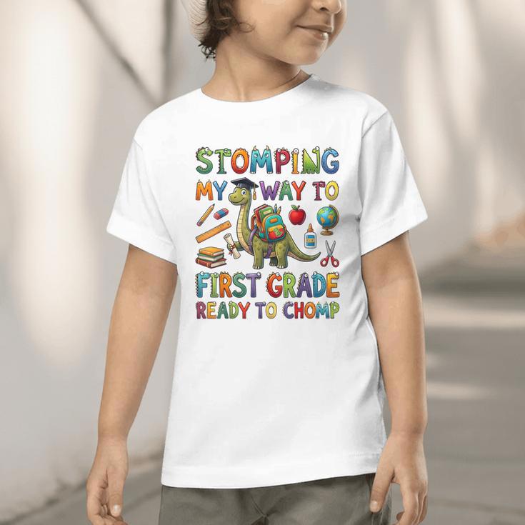 First Grade Graduation Dinosaur Dino Back To School Student Graphic Toddler T-Shirt First Grade Graduation Dinosaur Dino Back To School Student Graphic Toddler T-Shirt