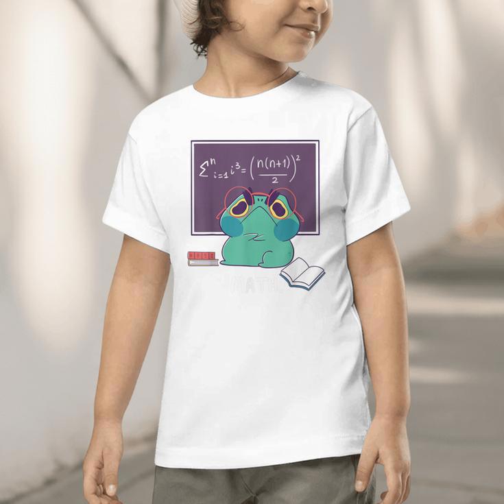 Frog Hates Math Kawaii Science Back To School Kids Graphic Toddler T-Shirt Frog Hates Math Kawaii Science Back To School Kids Graphic Toddler T-Shirt