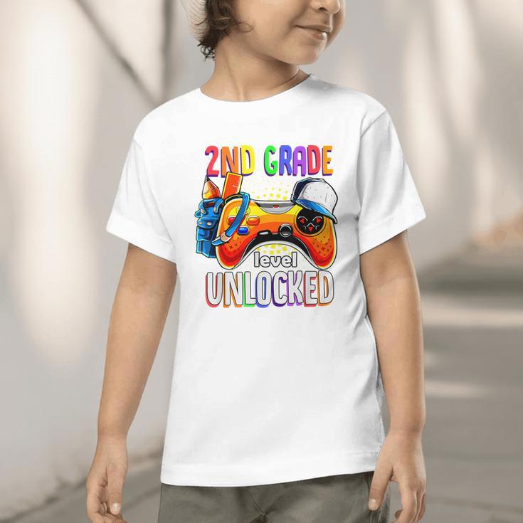Gamer Back To School Gamepad 2nd Second Grade Level Unlocked Graphic Toddler T-Shirt