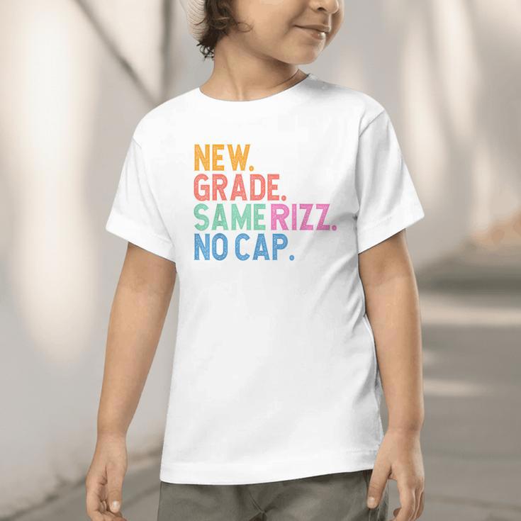 Gen Z Back To School New Grade Same Rizz No Cap Graphic Toddler T-Shirt