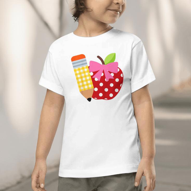 Girls Back To School Apple Toddler First Day Of Preschool Graphic Toddler T-Shirt Girls Back To School Apple Toddler First Day Of Preschool Graphic Toddler T-Shirt