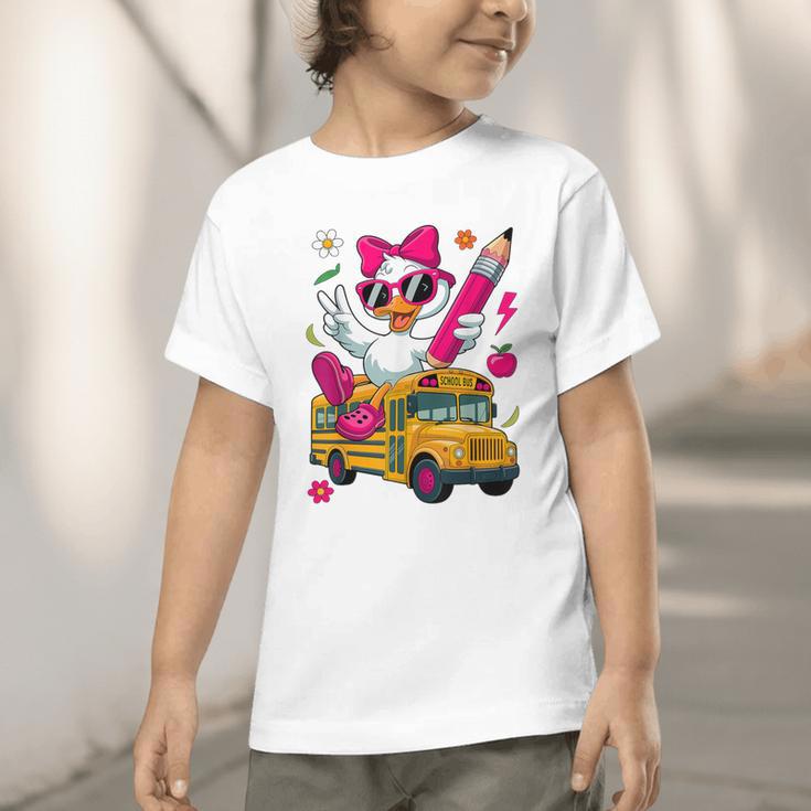 Goose Back To School First Day Of School Girls Boys Graphic Toddler T-Shirt