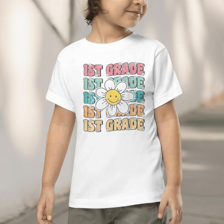 Groovy 1st Grade Back To School First Day Of First Grade Graphic Toddler T-Shirt Groovy 1st Grade Back To School First Day Of First Grade Graphic Toddler T-Shirt