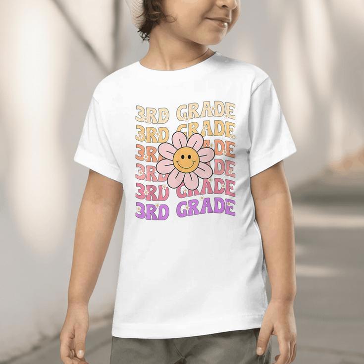 Groovy 3rd Grade Back To School Retro Groovy Third Grade Graphic Toddler T-Shirt
