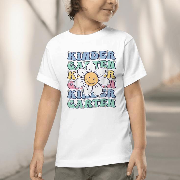 Groovy Kindergarten Back To School First Day Of Kindergarten Graphic Toddler T-Shirt Groovy Kindergarten Back To School First Day Of Kindergarten Graphic Toddler T-Shirt