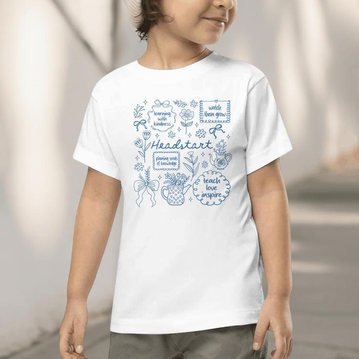 Headstart Love Inspire Teach Blue Bow Back To School Graphic Toddler T-Shirt Headstart Love Inspire Teach Blue Bow Back To School Graphic Toddler T-Shirt