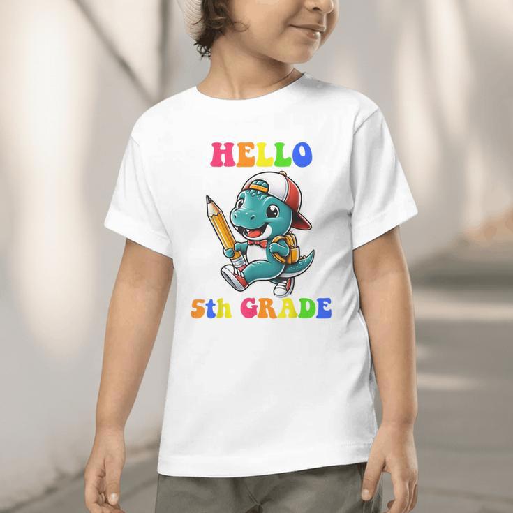 Hello 5th Grade Cute Dinosaur Back To School Boys Kids Girls Graphic Toddler T-Shirt Hello 5th Grade Cute Dinosaur Back To School Boys Kids Girls Graphic Toddler T-Shirt