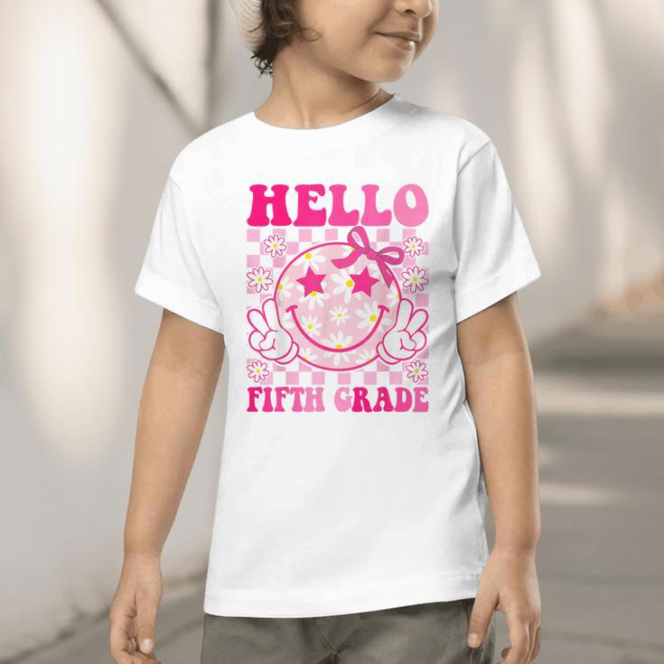Hello Fifth Grade Coquette Bow Back To School 5th Grade Girl Graphic Toddler T-Shirt Hello Fifth Grade Coquette Bow Back To School 5th Grade Girl Graphic Toddler T-Shirt
