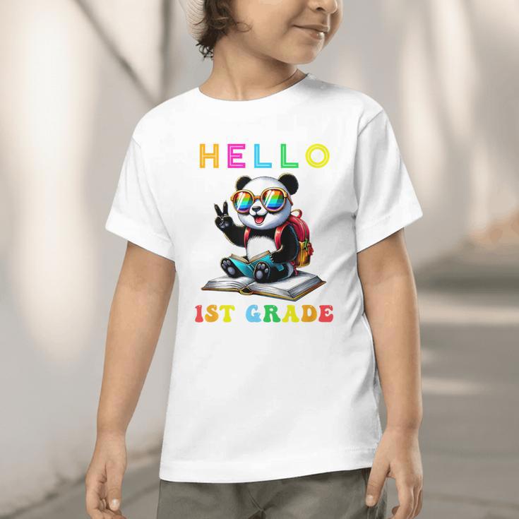 Hello First Grade Panda Lover Back To School Kids Boys Girls Graphic Toddler T-Shirt Hello First Grade Panda Lover Back To School Kids Boys Girls Graphic Toddler T-Shirt