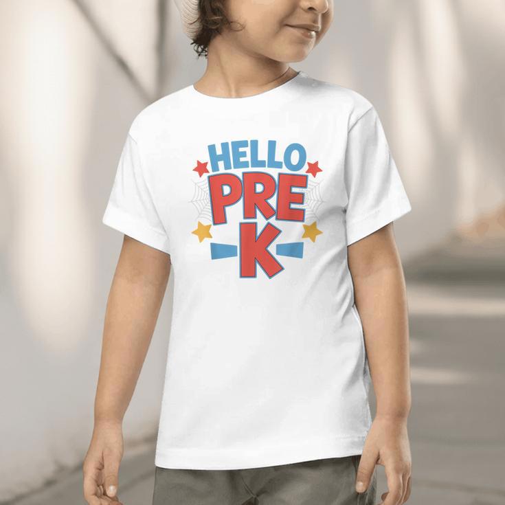Hello Pre-K Preschool Squad Spider Back To School First Day Graphic Toddler T-Shirt Hello Pre-K Preschool Squad Spider Back To School First Day Graphic Toddler T-Shirt