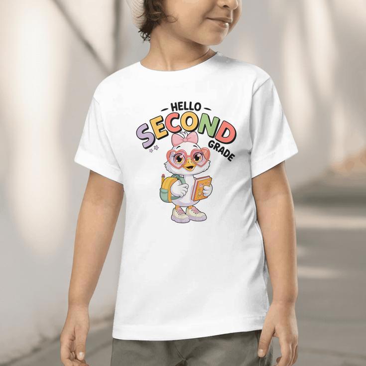 Hello Second Grade Cute Goose Back To School 2nd Grade Girls Graphic Toddler T-Shirt Hello Second Grade Cute Goose Back To School 2nd Grade Girls Graphic Toddler T-Shirt