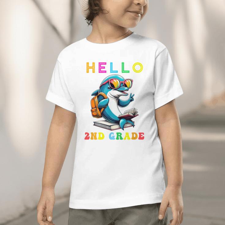Hello Second Grade Dolphin Lover Back To School Kid Boy Girl Graphic Toddler T-Shirt Hello Second Grade Dolphin Lover Back To School Kid Boy Girl Graphic Toddler T-Shirt