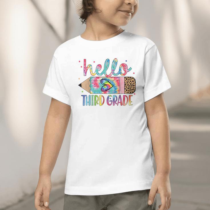 Hello Third Grade Pencil Tie Dye Back To School 3rd Grade Graphic Toddler T-Shirt Hello Third Grade Pencil Tie Dye Back To School 3rd Grade Graphic Toddler T-Shirt