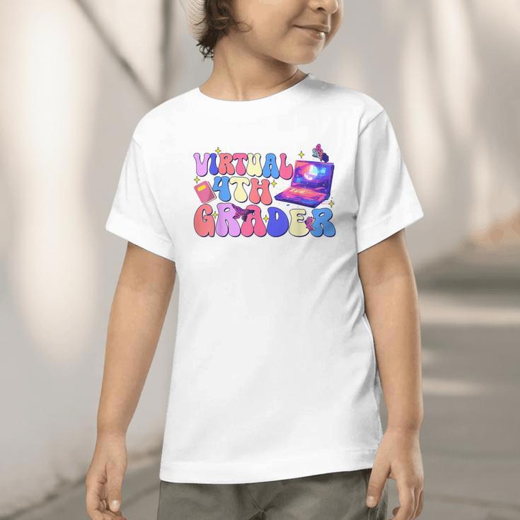 Homeschool 4th Grade Virtual 4th Grader Back To School Graphic Toddler T-Shirt Homeschool 4th Grade Virtual 4th Grader Back To School Graphic Toddler T-Shirt