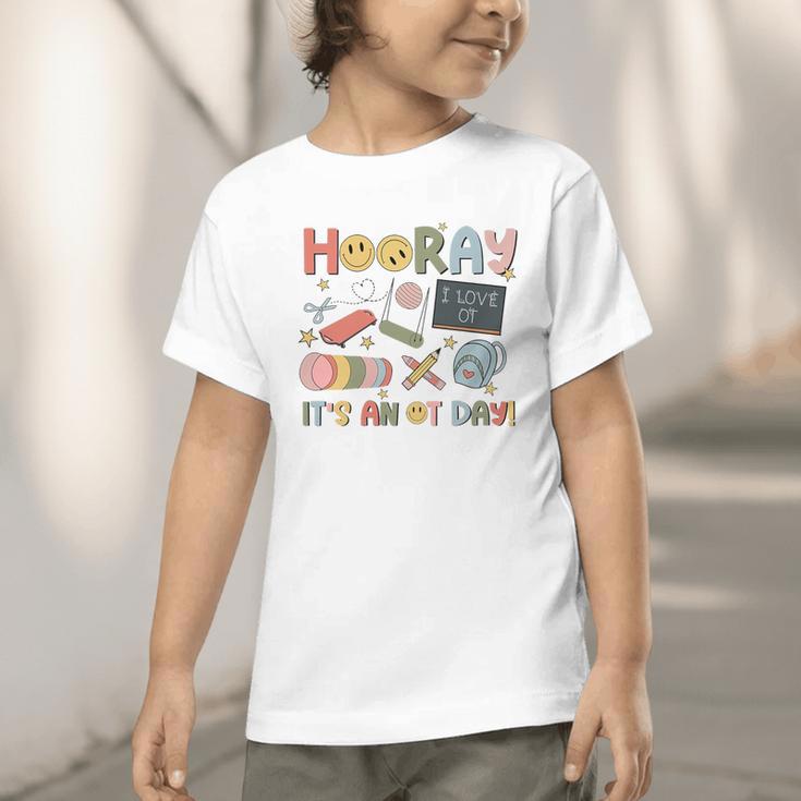 Hooray It’s An OT Day Occupational Therapy Back To School Premium Tri-Blend Graphic Toddler T-Shirt