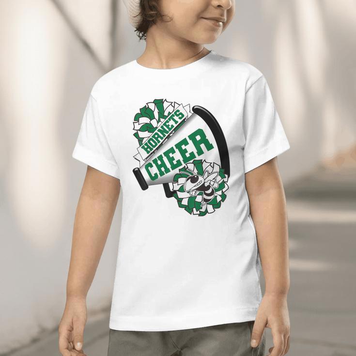 Hornets Cheer Back To School Cheerleading Spirit Green Graphic Toddler T-Shirt Hornets Cheer Back To School Cheerleading Spirit Green Graphic Toddler T-Shirt