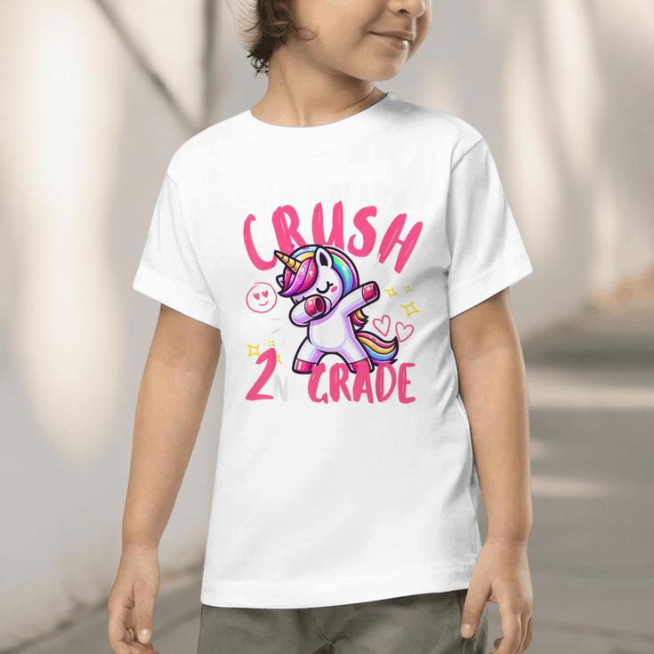 I'm Ready To Crush 2nd Grade Dabbing Unicorn Back To School Graphic Toddler T-Shirt I'm Ready To Crush 2nd Grade Dabbing Unicorn Back To School Graphic Toddler T-Shirt