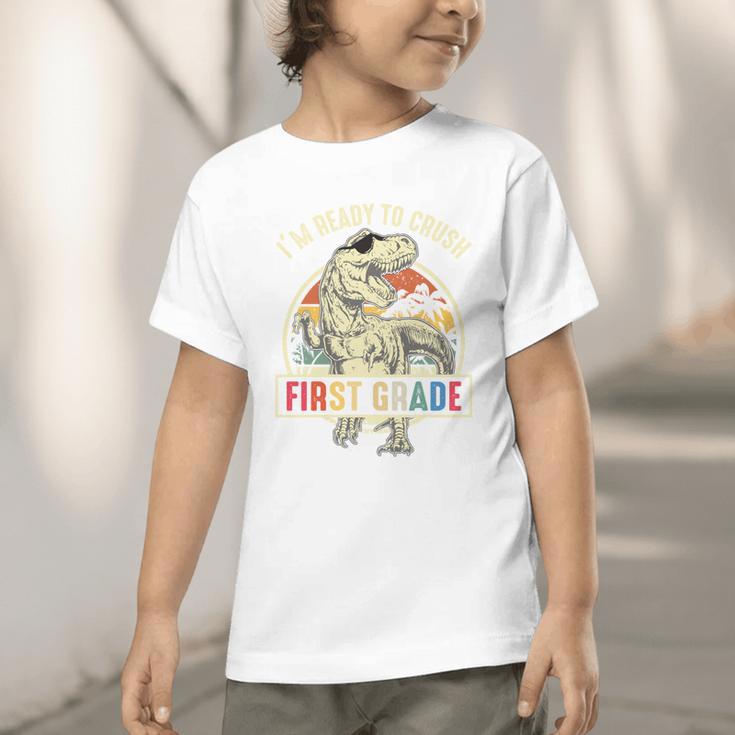 I'm Ready To Crush First Grade DinosaurRex Back To School Performance Graphic Toddler T-Shirt