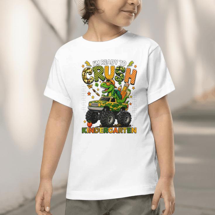 I'm Ready To Crush Kindergarten Back To School Monster Truck Graphic Toddler T-Shirt I'm Ready To Crush Kindergarten Back To School Monster Truck Graphic Toddler T-Shirt