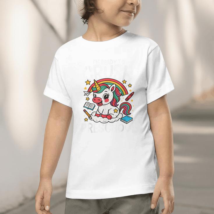 I'm Ready To Crush Preschool Unicorn Back To School Girls Graphic Toddler T-Shirt I'm Ready To Crush Preschool Unicorn Back To School Girls Graphic Toddler T-Shirt
