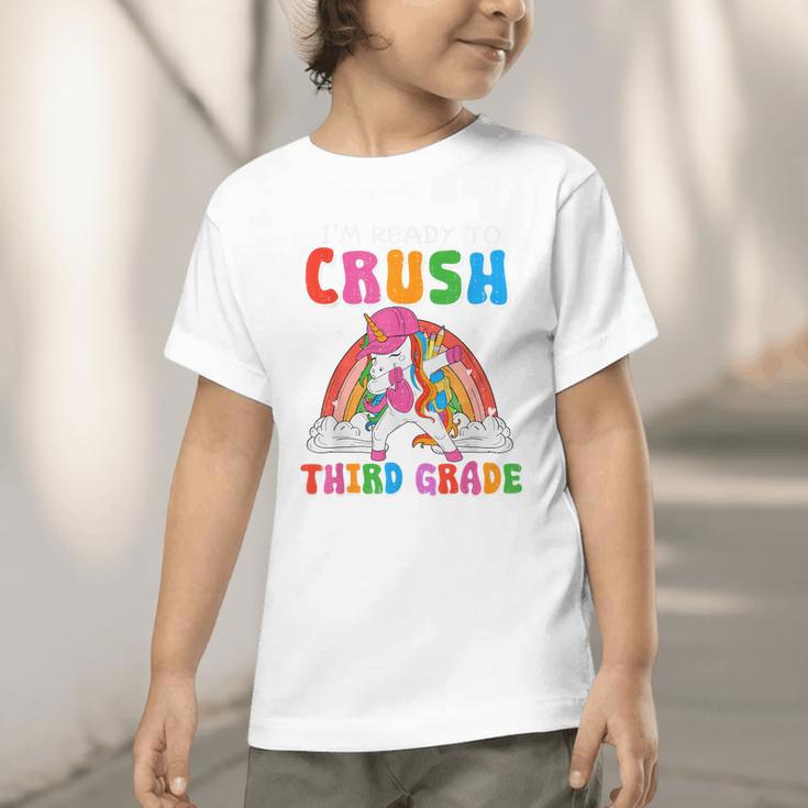 I'm Ready To Crush Third Grade Unicorn Back To School Girls Graphic Toddler T-Shirt I'm Ready To Crush Third Grade Unicorn Back To School Girls Graphic Toddler T-Shirt