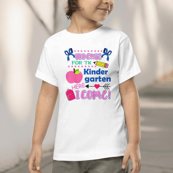 Kids Back To School Here I Come Kindergarten Girls TK Grad Graphic Toddler T-Shirt Kids Back To School Here I Come Kindergarten Girls TK Grad Graphic Toddler T-Shirt