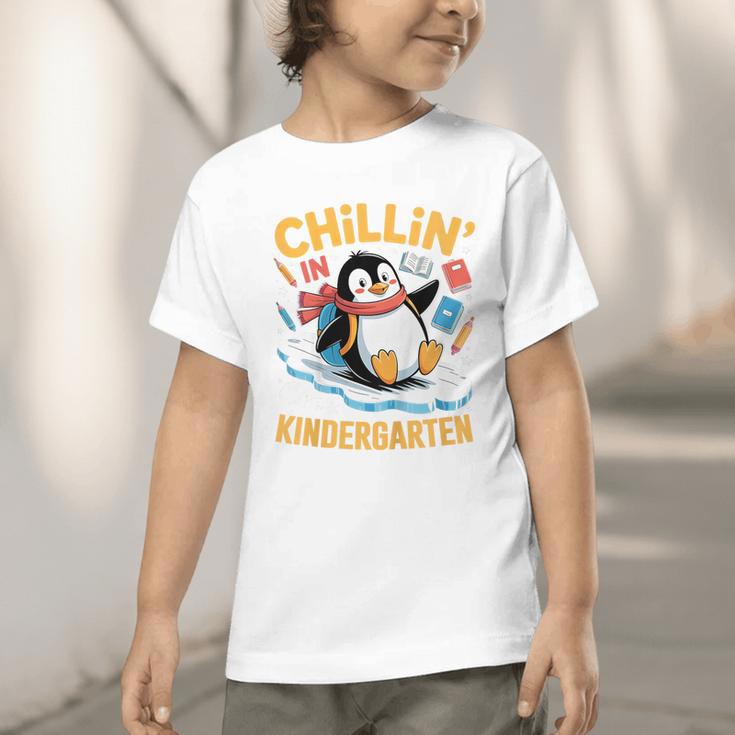 Kids Chillin In Kindergarten Penguin Student Back To School Boys Graphic Toddler T-Shirt Kids Chillin In Kindergarten Penguin Student Back To School Boys Graphic Toddler T-Shirt
