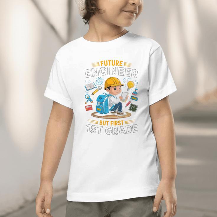 Kids Future Engineer 1st Grade Student Back To School Boys Kid Graphic Toddler T-Shirt Kids Future Engineer 1st Grade Student Back To School Boys Kid Graphic Toddler T-Shirt