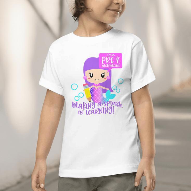 Kids Pre K Mermaid Back To School Toddler Girl First Day Of Prek Graphic Toddler T-Shirt Kids Pre K Mermaid Back To School Toddler Girl First Day Of Prek Graphic Toddler T-Shirt