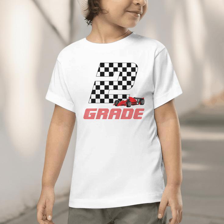Kids Race Car 2nd Second Grade Boys Cars Lovers Back To School Graphic Toddler T-Shirt Kids Race Car 2nd Second Grade Boys Cars Lovers Back To School Graphic Toddler T-Shirt