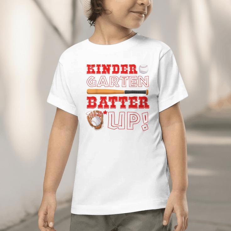 Kindergarten Batter Up Back To School Baseball Player Boys Graphic Toddler T-Shirt