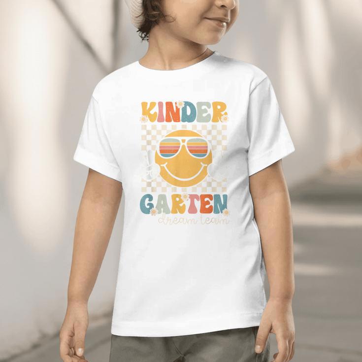 KinderGarten Dream Team Smile Retro Back To School Kinder Graphic Toddler T-Shirt KinderGarten Dream Team Smile Retro Back To School Kinder Graphic Toddler T-Shirt