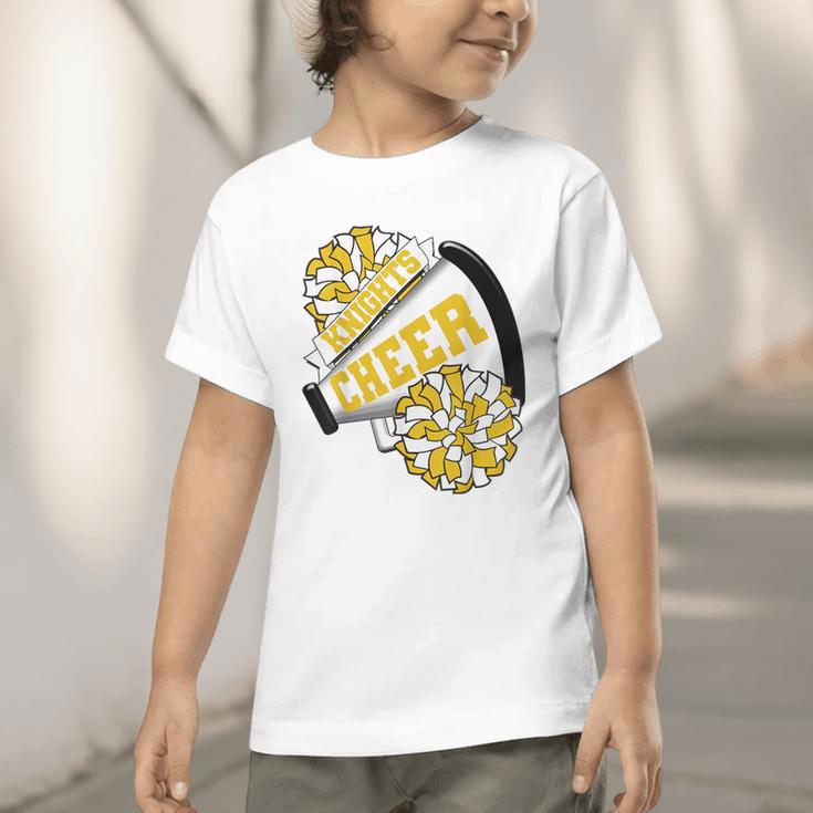 Knights Cheer Back To School Cheerleading Spirit GY Graphic Toddler T-Shirt Knights Cheer Back To School Cheerleading Spirit GY Graphic Toddler T-Shirt