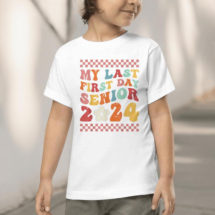 My Last First Day Senior 2024 Back To School Class Of 2024 Graphic Toddler T-Shirt My Last First Day Senior 2024 Back To School Class Of 2024 Graphic Toddler T-Shirt