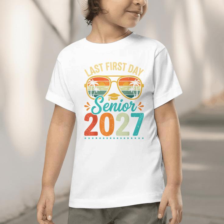 Last First Day Senior 2027 Back To School Students Tee Graphic Toddler T-Shirt Last First Day Senior 2027 Back To School Students Tee Graphic Toddler T-Shirt