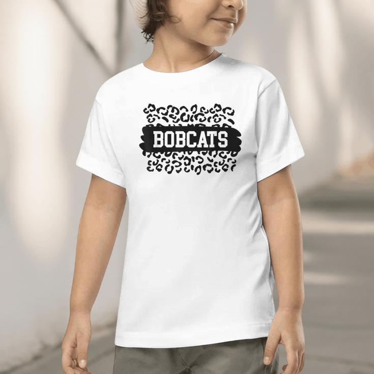 Leopard Bobcats School Spirit Fan Team Back To School Graphic Toddler T-Shirt