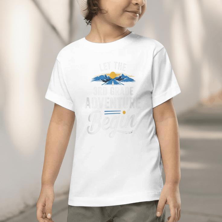 Let The 3rd Grade Adventure Begin Back To School Fun Graphic Toddler T-Shirt Let The 3rd Grade Adventure Begin Back To School Fun Graphic Toddler T-Shirt