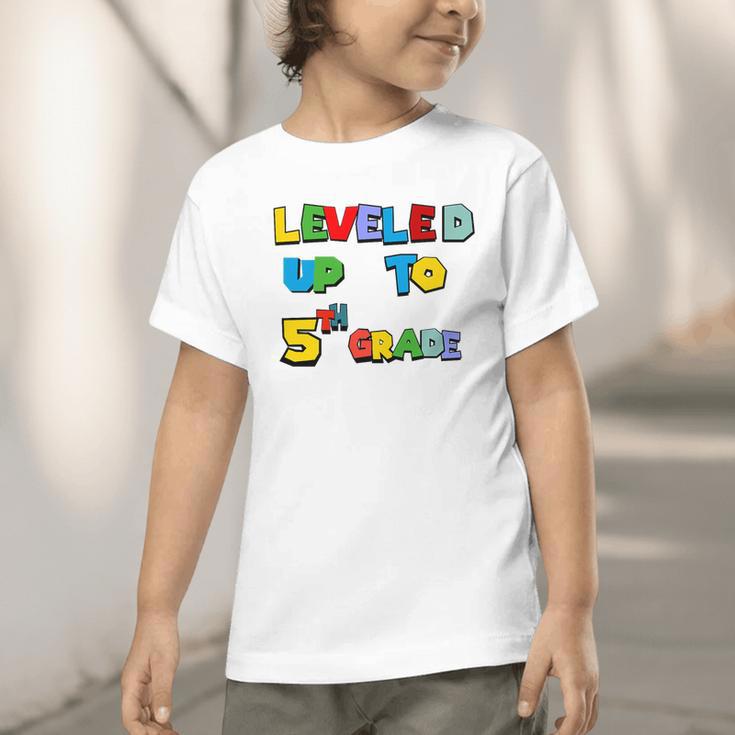 Leveled Up To 5th Grade Back To School Kids Boys Premium Tri-Blend Graphic Toddler T-Shirt Leveled Up To 5th Grade Back To School Kids Boys Premium Tri-Blend Graphic Toddler T-Shirt